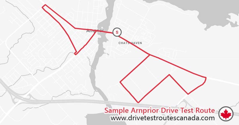 Arnprior drive test route map