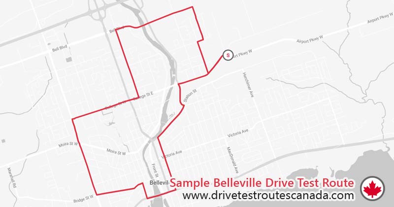 Belleville drive test route map