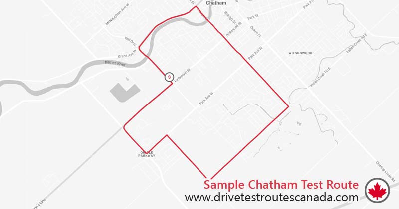 Chatham drive test route map