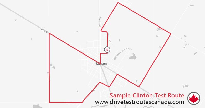 Clinton drive test route map