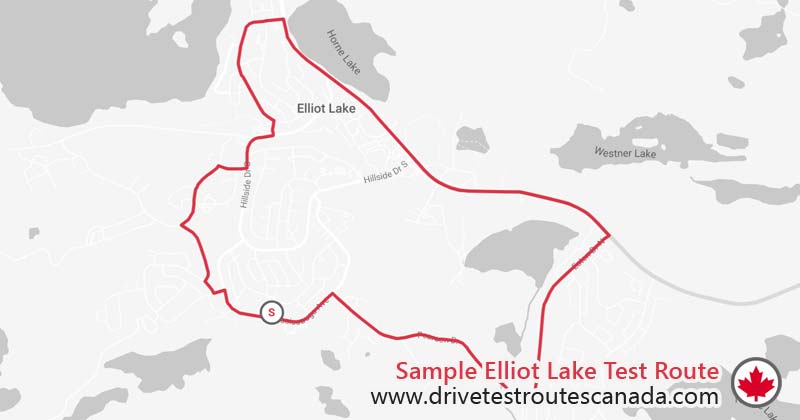 Elliot Lake drive test route map