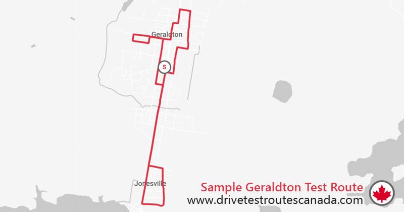 Geraldton drive test route map