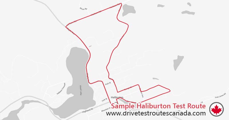 Haliburton drive test route map