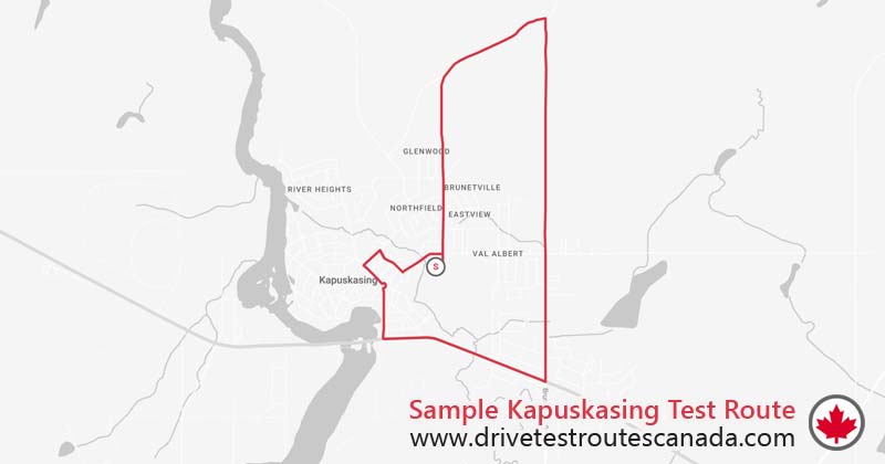 Kapuskasing drive test route map