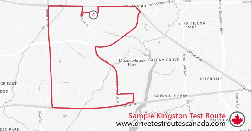 Kingston drive test route map