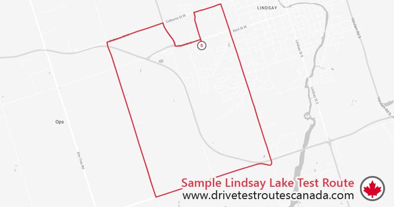 Lindsay drive test route map