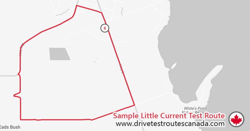 Little Current drive test route map