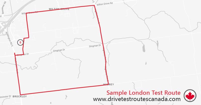 London drive test route map