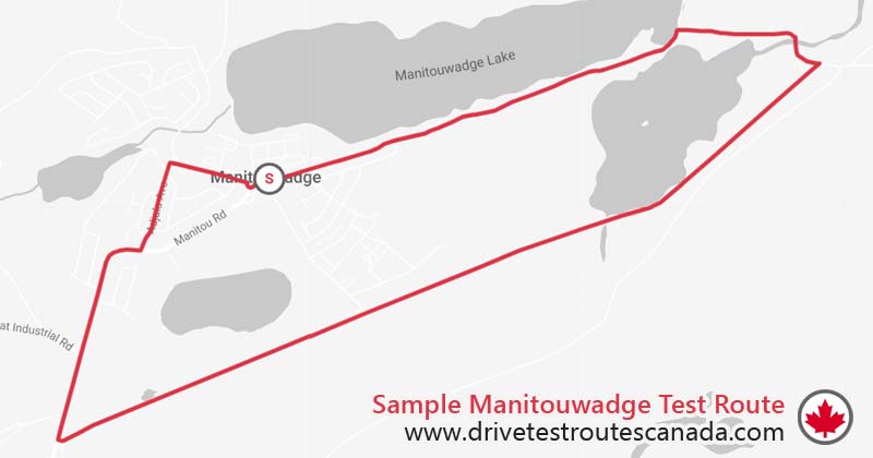 Manitouwadge drive test route map