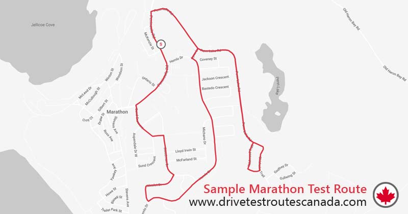 Marathon drive test route map