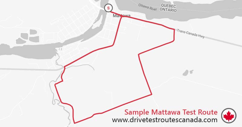 Mattawa drive test route map