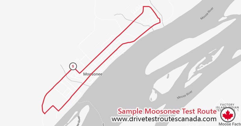 Moosonee drive test route map