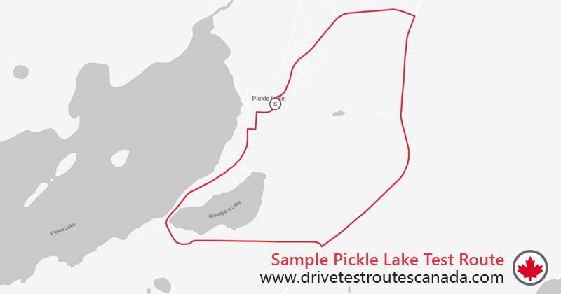 Pickle Lake drive test route map