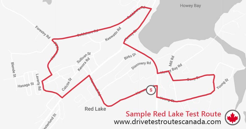 Red Lake drive test route map