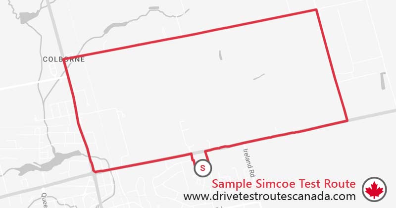 Simcoe drive test route map