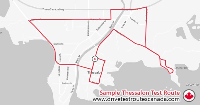 Thessalon drive test route map