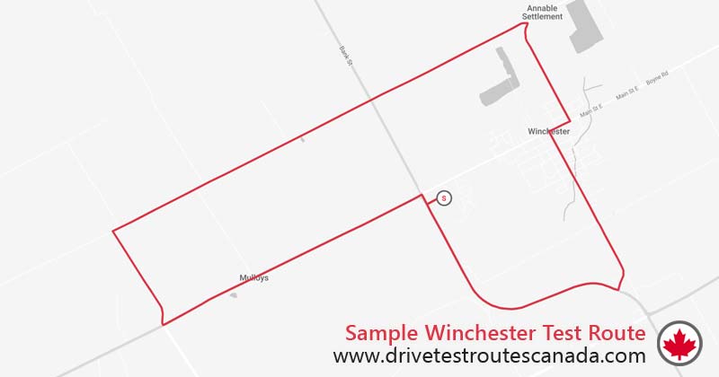 Winchester drive test route map